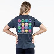 Volleyball Short Sleeve T-Shirt - Volleyball Makes Me Happy (Back Design)