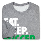 Soccer Crewneck Sweatshirt - Eat Sleep Soccer (Bold Text)