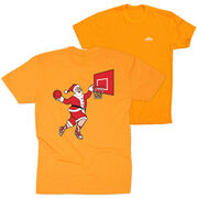 Basketball Short Sleeve T-Shirt - Slam Dunk Santa (Back Design)