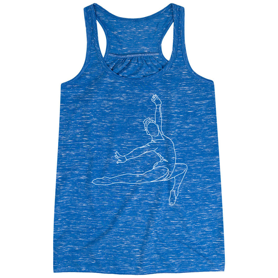 Gymnastics Flowy Racerback Tank Top - Gymnast Sketch