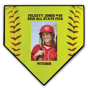 Softball Home Plate Plaque - Vertical Photo