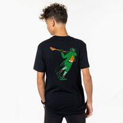 Guys Lacrosse Short Sleeve T-Shirt - Lacrosse Leprechaun (Back Design)