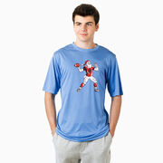 Football Short Sleeve Performance Tee - Touchdown Santa