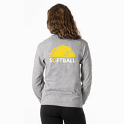 Softball Tshirt Long Sleeve - Modern Softball (Back Design)