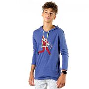 Men's Baseball Lightweight Hoodie - Baseball Santa