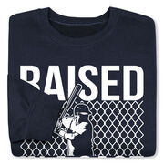 Baseball Crewneck Sweatshirt - Raised in a Cage