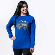 Skiing & Snowboarding Tshirt Long Sleeve - The Mountains Are Calling