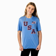 Hockey Short Sleeve Performance Tee - Hockey USA Gold