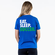 Soccer Short Sleeve T-Shirt - Eat. Sleep. Soccer (Back Design)