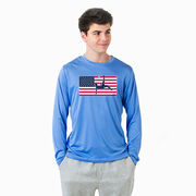 Soccer Long Sleeve Performance Tee - Patriotic Soccer