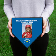 Softball Home Plate Plaque - Player Photo