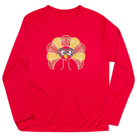 Girls Lacrosse Long Sleeve Performance Tee - Goofy Turkey Player