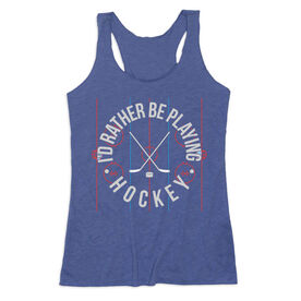 Hockey Women's Everyday Tank Top - Rather Be Playing Hockey