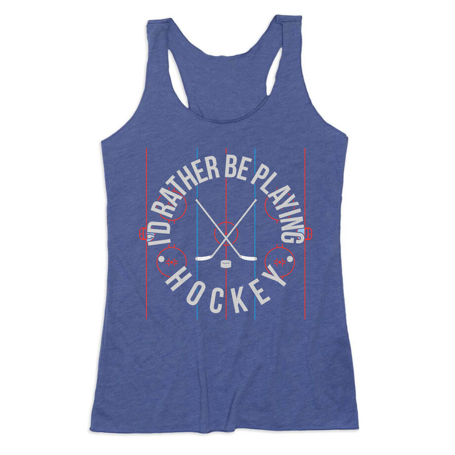 Hockey Women's Everyday Tank Top - Rather Be Playing Hockey