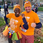 Running Short Sleeve T-Shirt - Run Now Gobble Later (Bold)