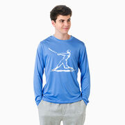 Baseball Long Sleeve Performance Tee - Baseball Player