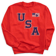 Hockey Crewneck Sweatshirt - Hockey USA Gold