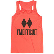 Skiing & Snowboarding Flowy Racerback Tank Top - I'm Difficult