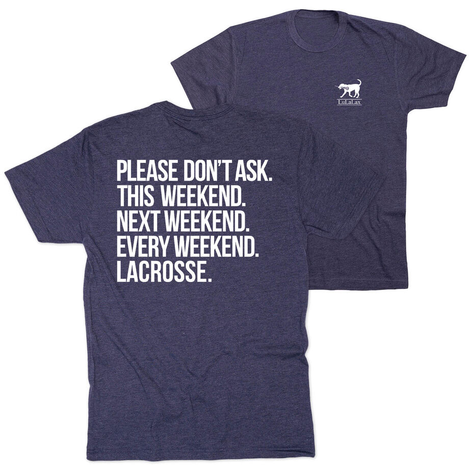 Girls Lacrosse Short Sleeve T-Shirt - All Weekend Lacrosse (Back Design) 
