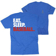 Baseball Short Sleeve T-Shirt - Eat. Sleep. Baseball. (Back Design)