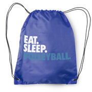 Volleyball Drawstring Backpack Eat. Sleep. Volleyball.