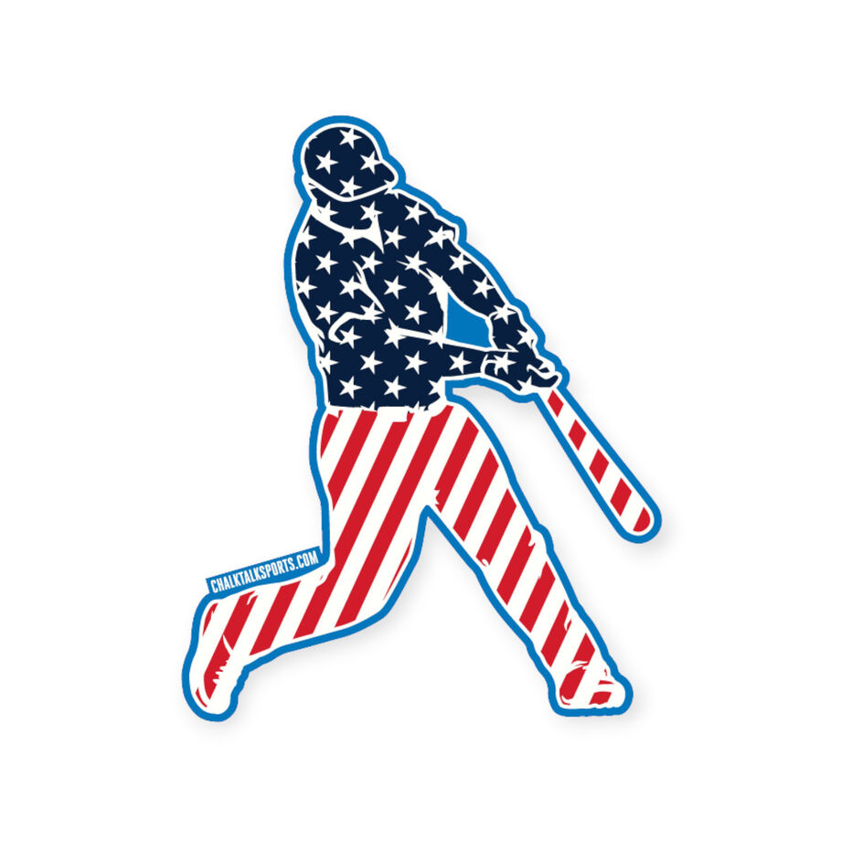 Baseball Sticker - Patriotic Player