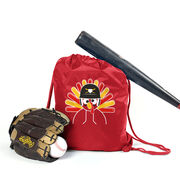 Baseball/Softball Sport Pack Cinch Sack - Goofy Turkey Player