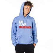 Baseball Hooded Sweatshirt - Eat. Sleep. Baseball.