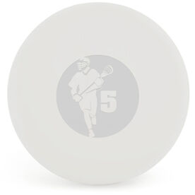 Personalized Engraved Lacrosse Ball Guy Player Cutout (White Ball)