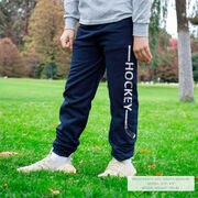 Hockey Fleece Sweatpants - Hockey Stick Word