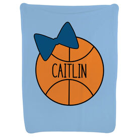 Basketball Baby Blanket - Personalized Basketball Bow