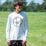 Soccer Long Sleeve Performance Tee - Soccer Words