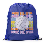 Volleyball Drawstring Backpack - Bump, Set, Spike