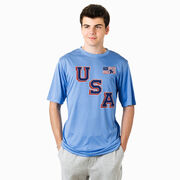 Hockey Short Sleeve Performance Tee - Hockey USA Gold