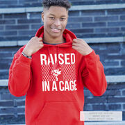 Baseball Hooded Sweatshirt - Raised In a Cage