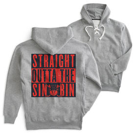 Hockey Sport Lace Sweatshirt - Straight Outta The Sin Bin