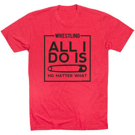 Wrestling Tshirt Short Sleeve All I Do Is Pin [Adult Large/Red] - SS