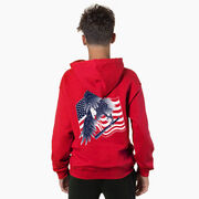 Baseball Hooded Sweatshirt - Baseball Eagle (Back Design)