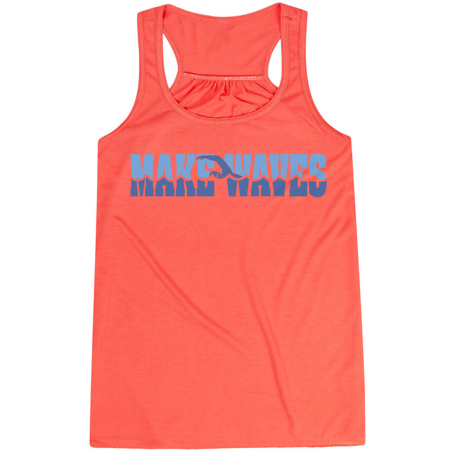 Swimming Flowy Racerback Tank Top - Make Waves