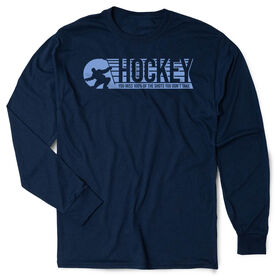 Hockey Tshirt Long Sleeve - 100% Of The Shots