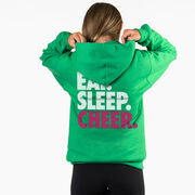 Cheerleading Hooded Sweatshirt - Eat Sleep Cheer (Back Design)