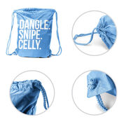 Hockey Drawstring Backpack - Dangle Snipe Celly Words