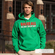 Baseball Hooded Sweatshirt - Baseball All Day Everyday