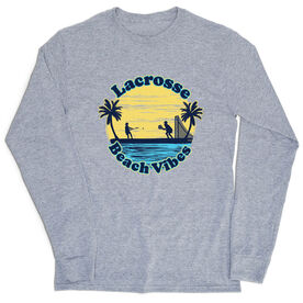 Girls Lacrosse Tshirt Long Sleeve - Beach Vibes