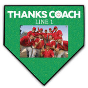 Baseball Home Plate Plaque - Thank You Coach Photo Autograph
