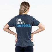 Lacrosse Short Sleeve T-Shirt - Eat. Sleep. Lacrosse. (Back Design)