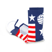 Volleyball Woven Mid-Calf Socks - Patriotic
