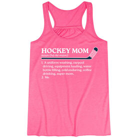 Hockey Flowy Racerback Tank Top - Hockey Mom Definition