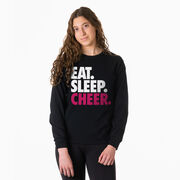 Cheerleading Tshirt Long Sleeve - Eat. Sleep. Cheer