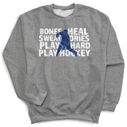 Hockey Crewneck Sweatshirt - Bones Heal Hockey